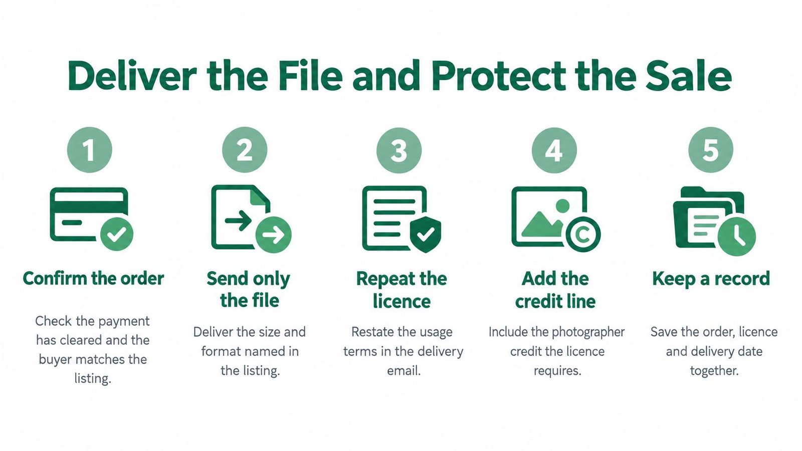 A five-step guide on how to deliver a digital file and protect your photography sales online.